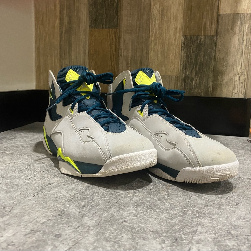 Jordan Sneakers - Gray and Neon Yellow
